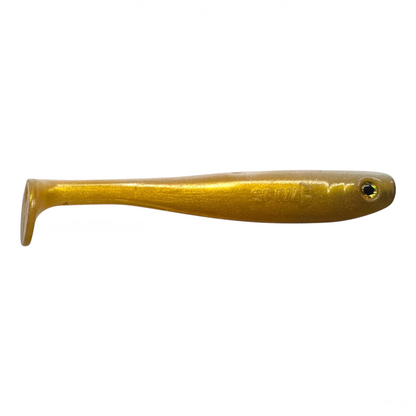 Shrady 12cm in White Gold – Gummifisch mit Schraubsystem von fish-ing