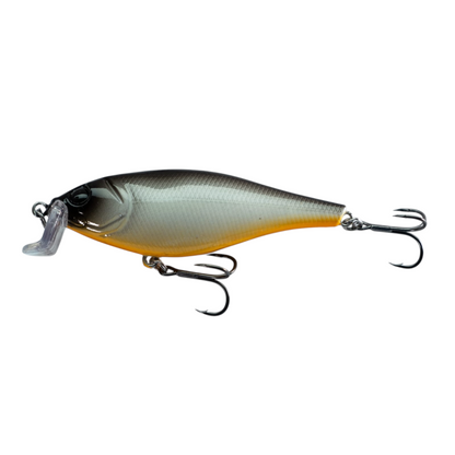 Fish-ing.net KG DONAURÄUBER Wobbler in Grau und Orange mit zwei Drillingen für flache Gewässer
