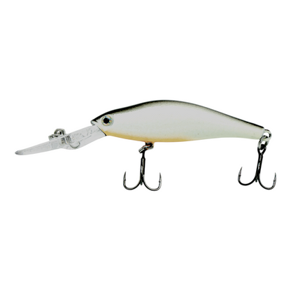 Fish-ing.net KG TIEFENLÄUFER Wobbler mit langer Tauchschaufel für 2-3m Tiefe in silber-gelb
