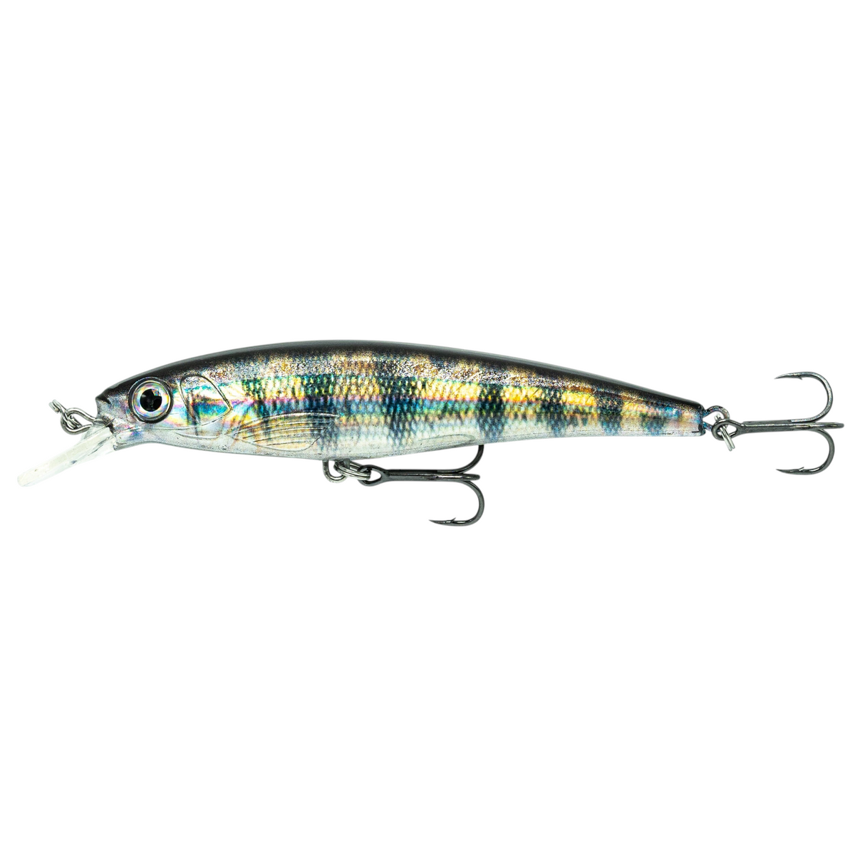 Fish-ing.net KG DONAURÄUBER-Z schwimmender Wobbler mit Barsch-Dekor, Long-Cast-System und Edelstahlachse