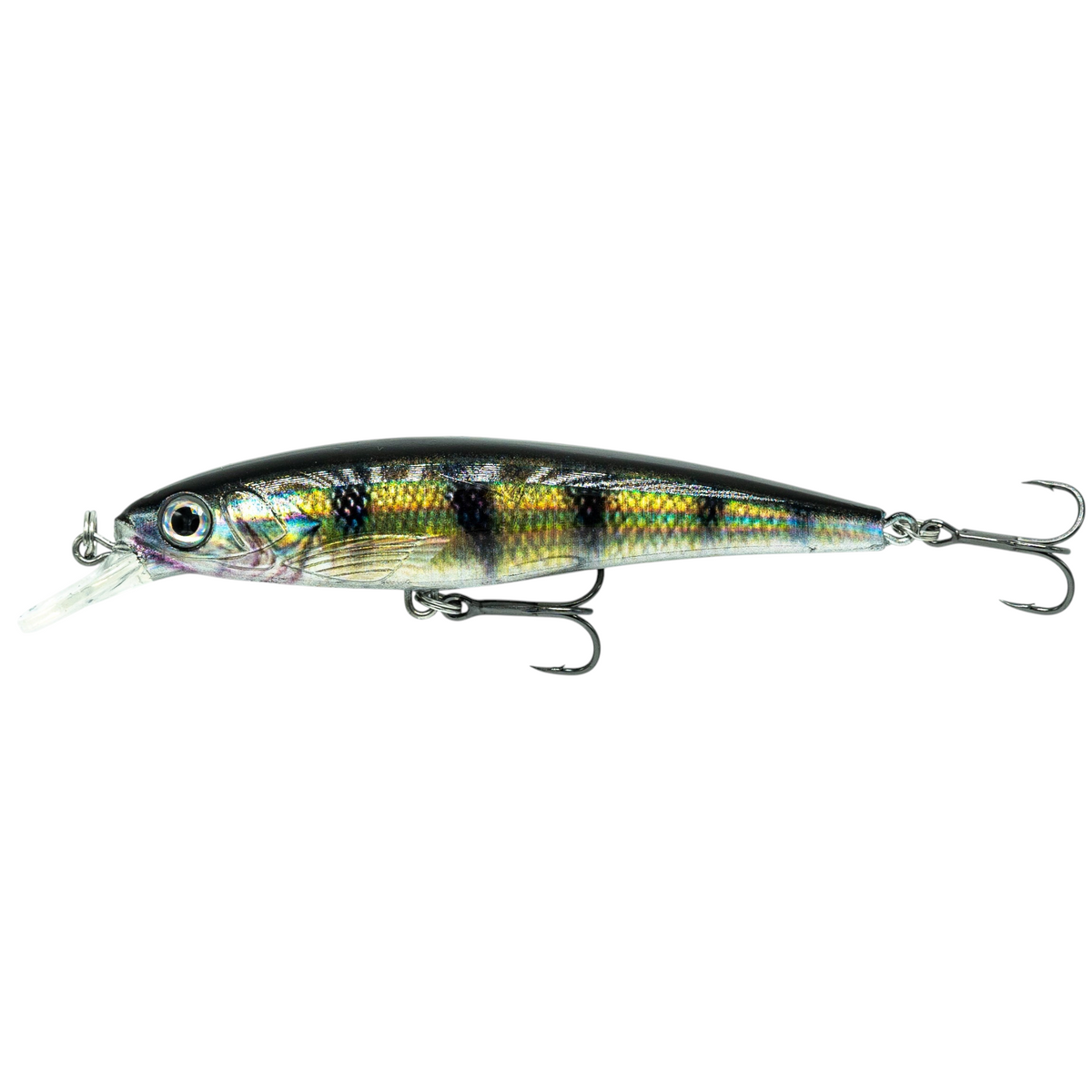 Fish-ing.net KG DONAURÄUBER-Z schwimmender Wobbler mit Barsch-Dekor und Long-Cast-System für Raubfische