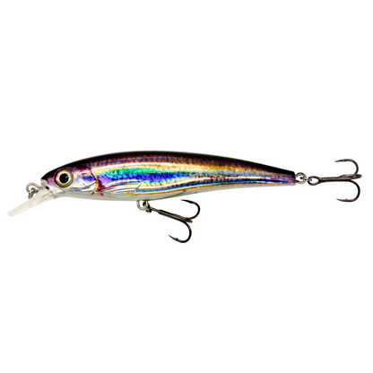 Fish-ing.net KG DONAURÄUBER-Z schwimmender Wobbler mit holografischem Finish und zwei Drillingen für Raubfische