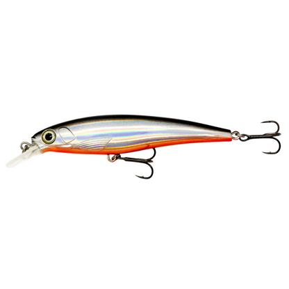 Fish-ing.net KG DONAURÄUBER-Z schwimmender Wobbler in Silber und Orange mit Long-Cast-System für Raubfische