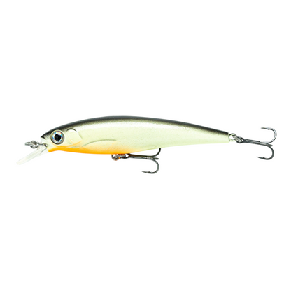 Fish-ing.net KG DONAURÄUBER-Z schwimmender Wobbler mit Long-Cast-System in Silber und Orange für Raubfische