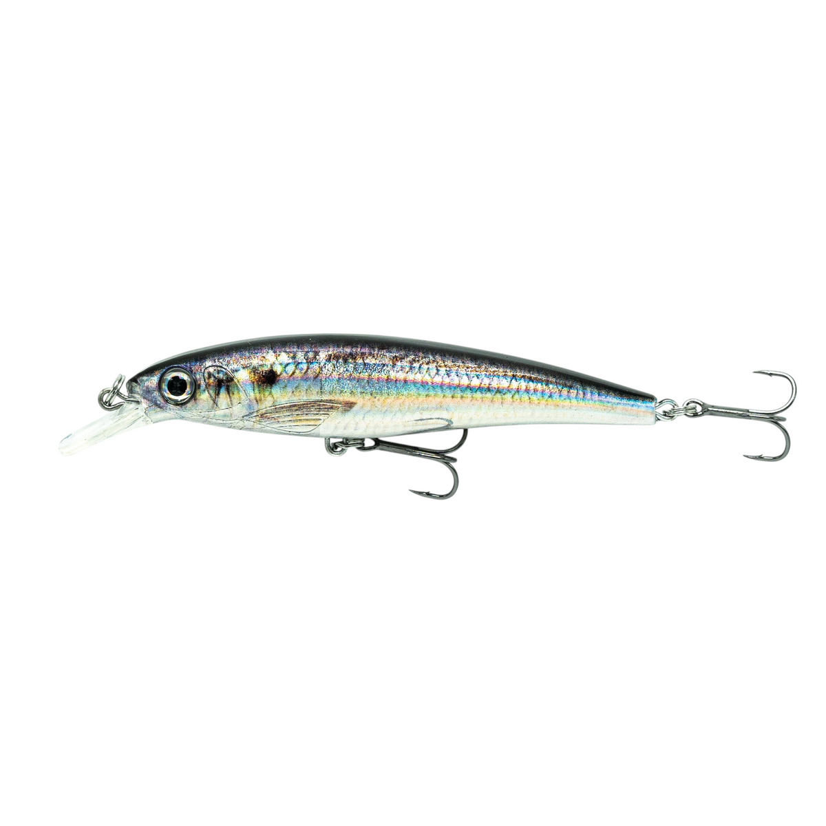 Fish-ing.net KG DONAURÄUBER-Z schwimmender Wobbler in Silber mit Long-Cast-System für Raubfische