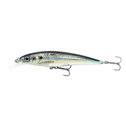 Fish-ing.net KG DONAURÄUBER-Z schwimmender Wobbler in Silber mit Long-Cast-System für Raubfische