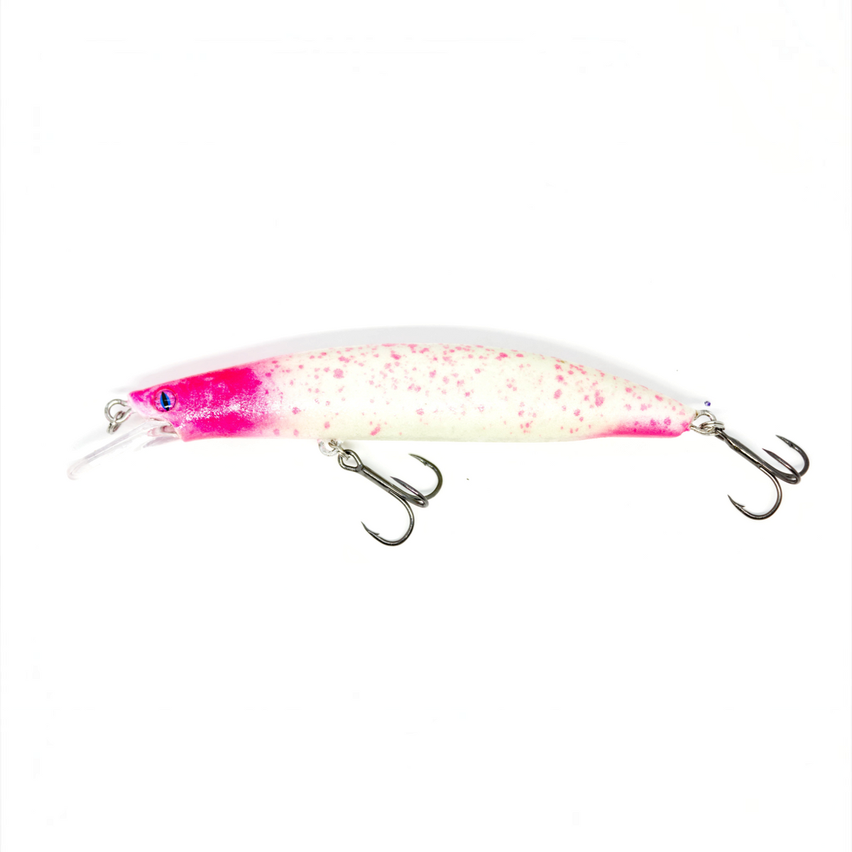 Fish-ing.net KG Nachträuber Wobbler in Weiß und Pink mit Long-Cast-System für Zander