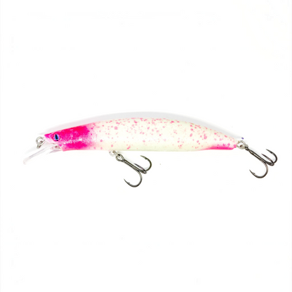 Fish-ing.net KG Nachträuber Wobbler in Weiß und Pink mit Long-Cast-System für Zander