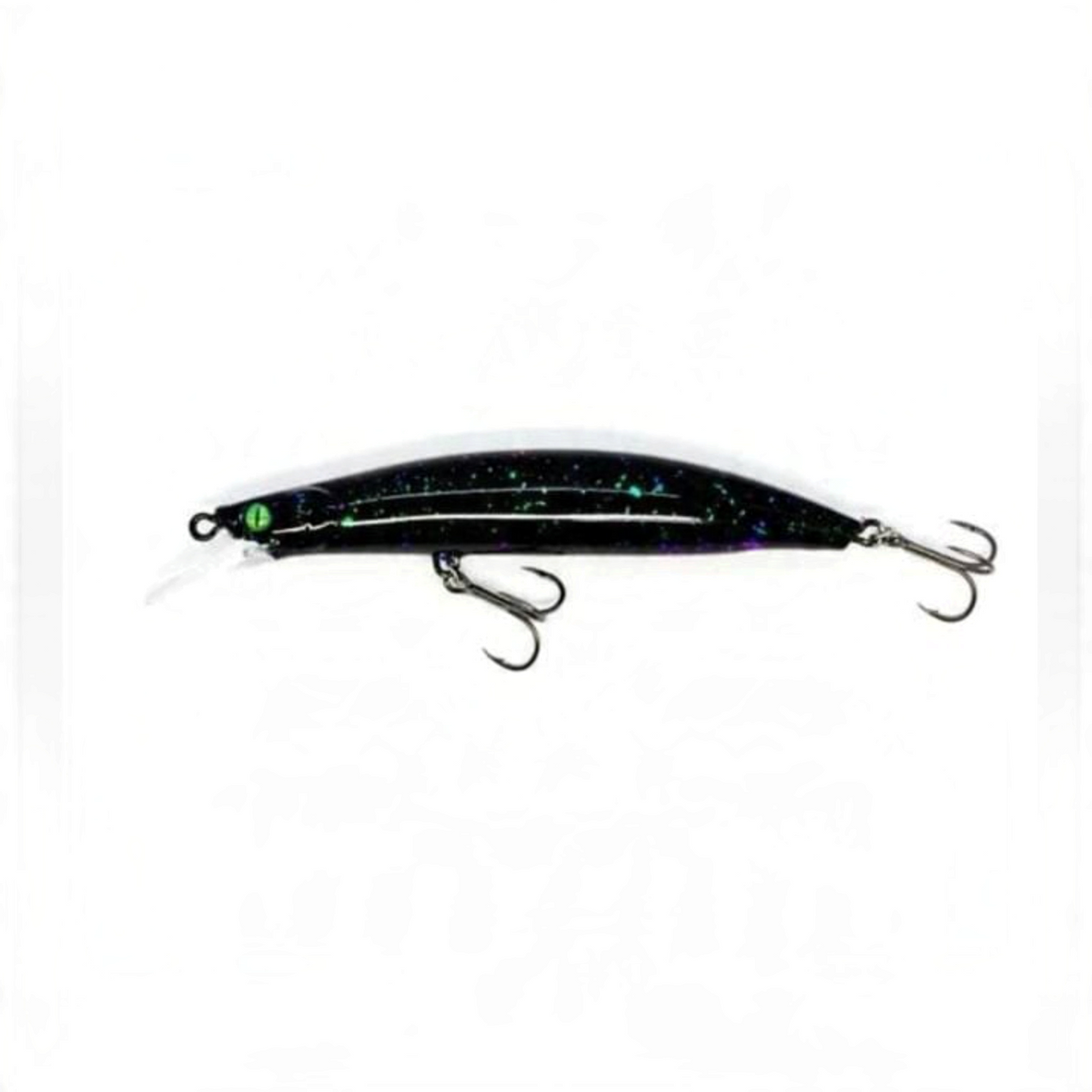 Fish-ing.net KG Nachträuber Wobbler in Schwarz mit Glitzer, 135mm lang, ideal für Zander beim Nachtangeln