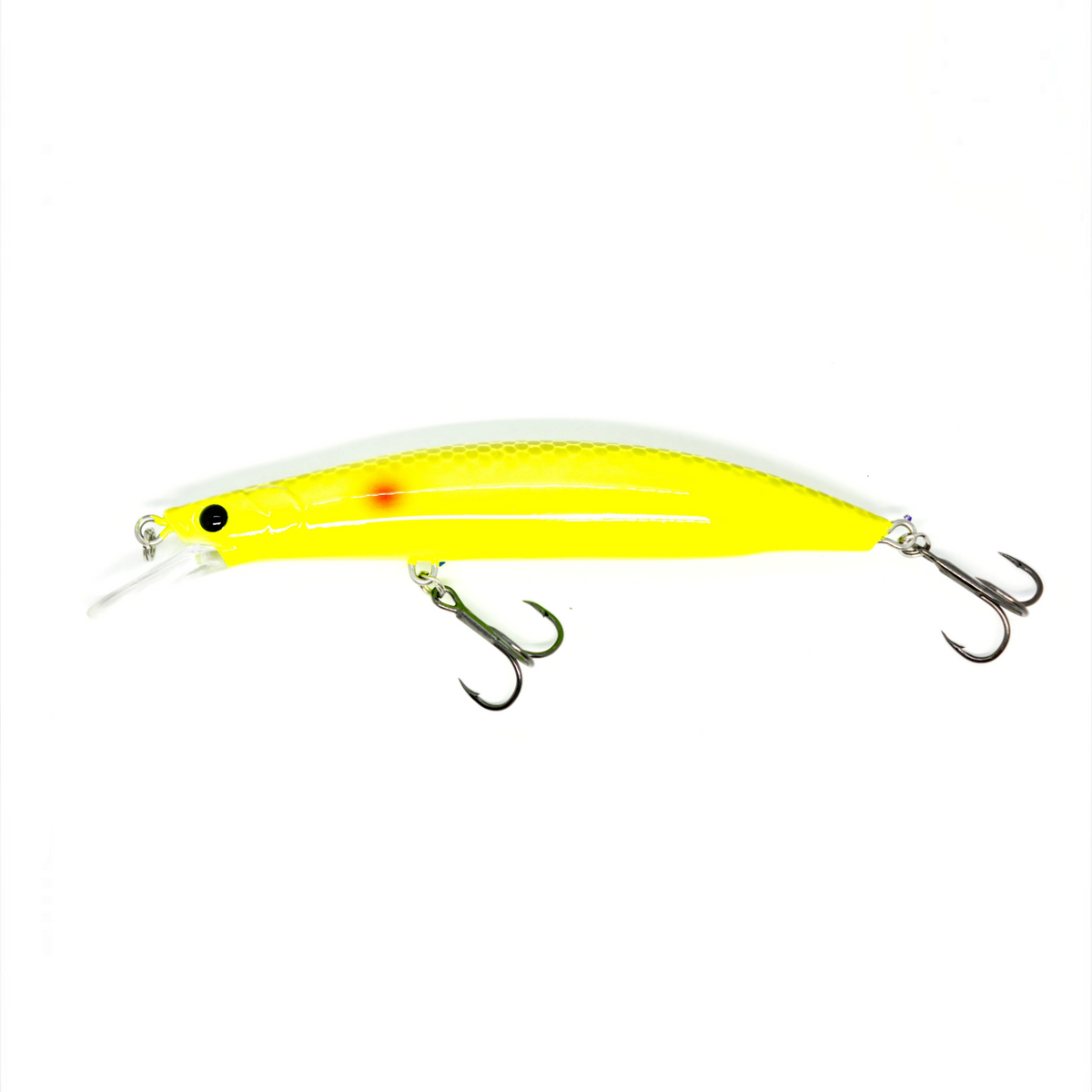 Fish-ing.net KG Nachträuber Wobbler in Gelb mit Long-Cast-System und Edelstahlachse für Zander