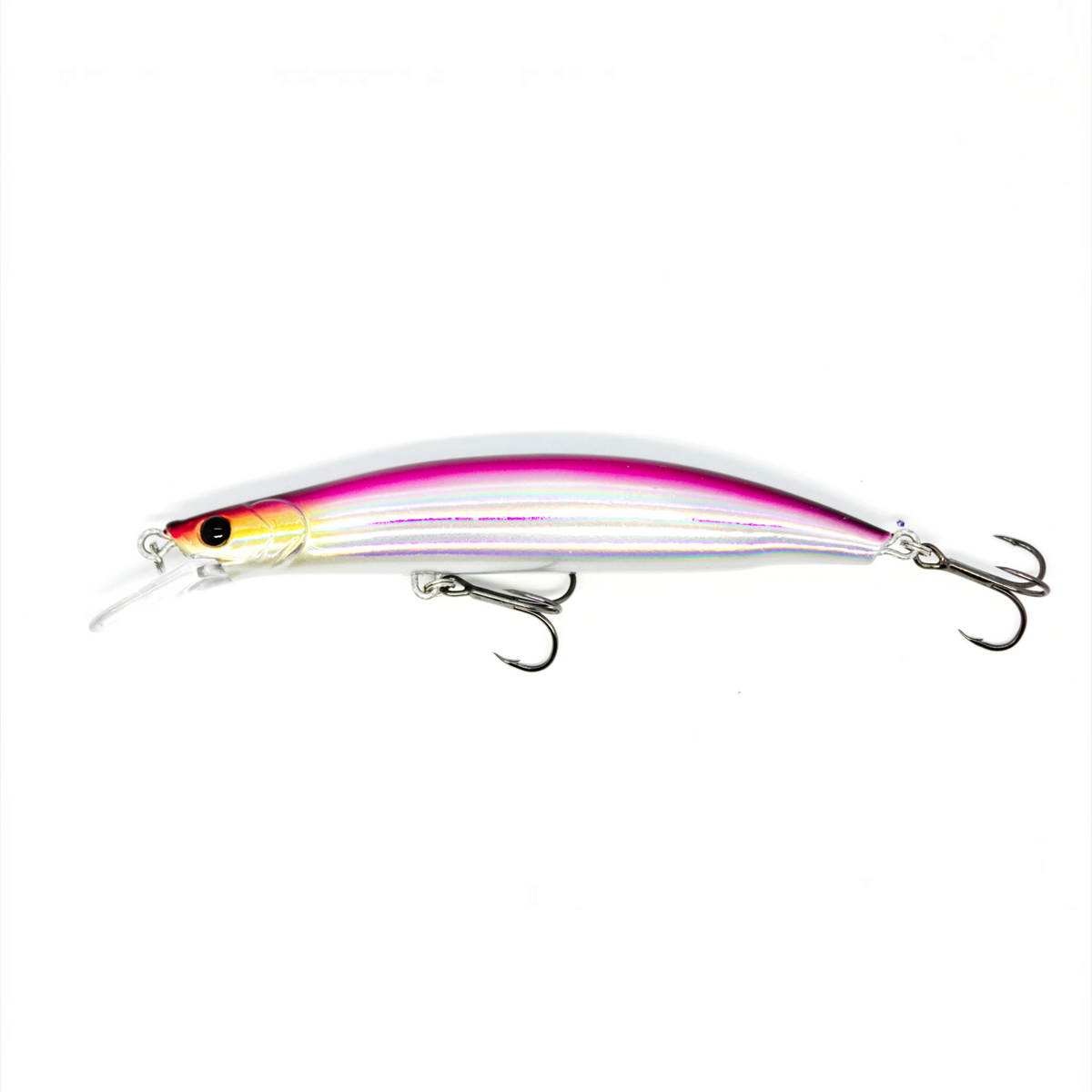 Fish-ing.net KG NACHTRÄUBER Wobbler in Pink und Silber mit Long-Cast-System für weite Würfe beim Zanderangeln