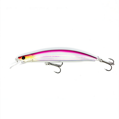 Fish-ing.net KG NACHTRÄUBER Wobbler in Pink und Silber mit Long-Cast-System für weite Würfe beim Zanderangeln