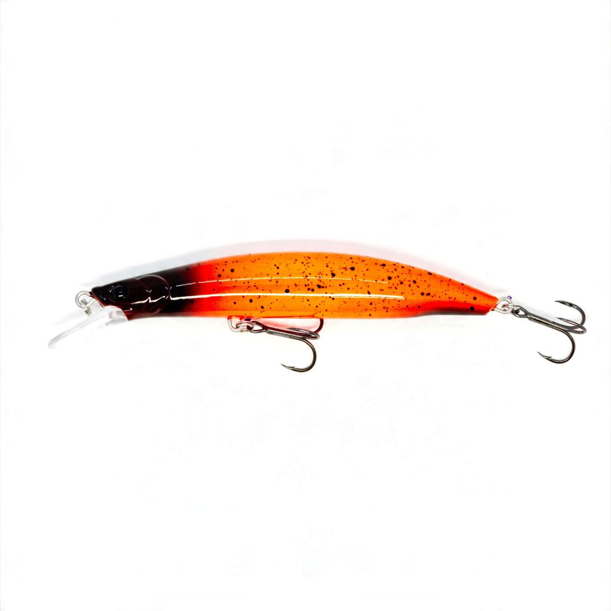 Fish-ing.net KG Nachträuber Wobbler in Orange-Schwarz mit Long-Cast-System für Zander beim Nachtangeln