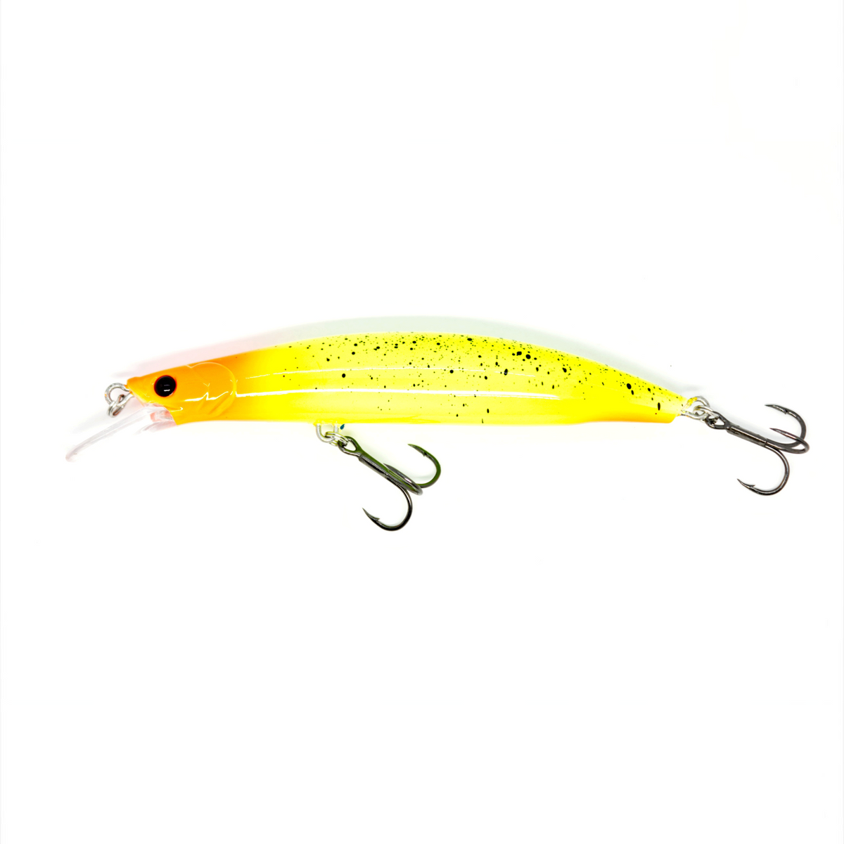 Fish-ing.net KG Nachträuber Wobbler in Gelb mit Long-Cast-System und Edelstahlachse für Zander