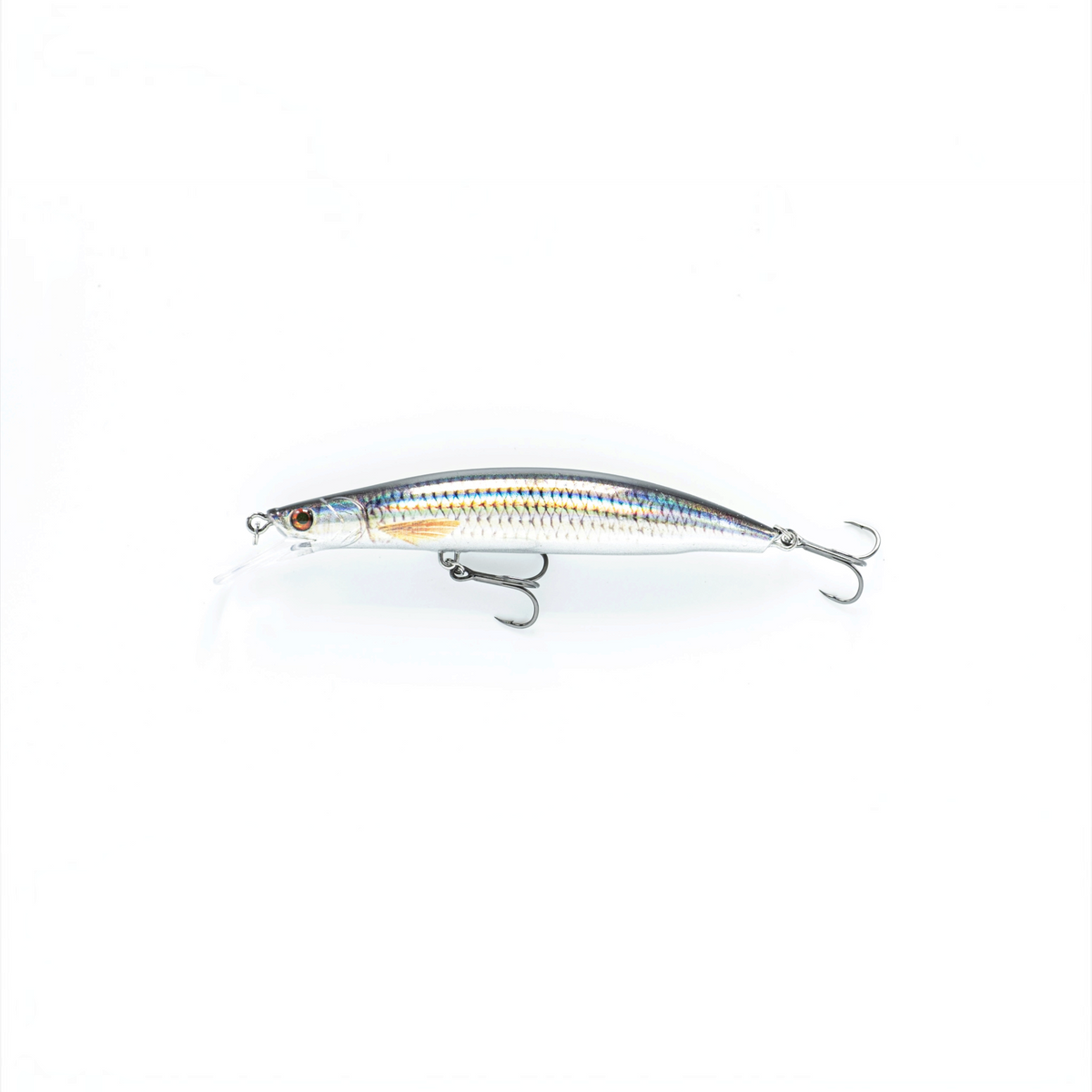 Fish-ing.net KG NACHTRÄUBER Wobbler in Silber mit Long-Cast-System für Zander, 135mm, langsam sinkend