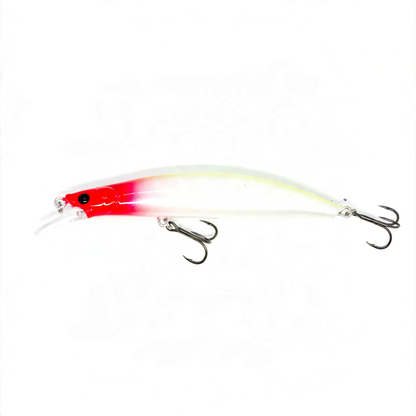 Fish-ing.net KG Nachträuber Wobbler mit rot-weißem Design, Long-Cast-System und zwei scharfen Drillingen