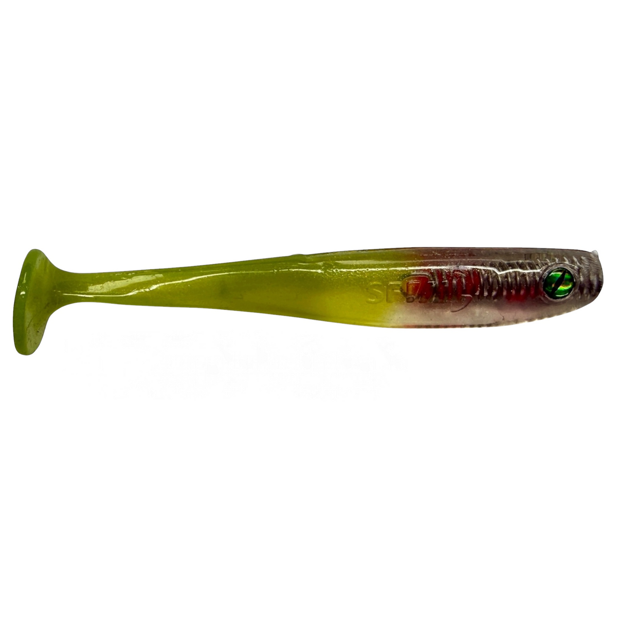 Shrady 10cm in Chartreuse Blood – Gummifisch mit Schraubsystem von fish-ing