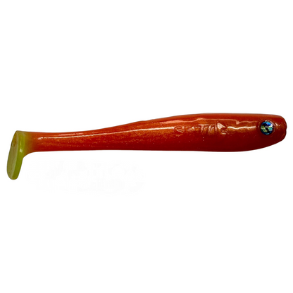 Shrady 10cm in Coral Lime – Gummifisch mit Schraubsystem von fish-ing