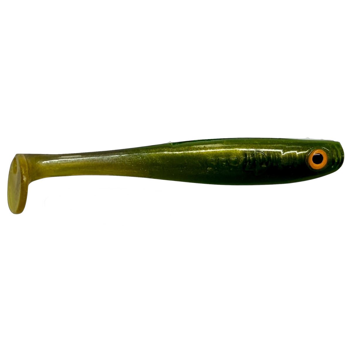 Shrady 10cm in Glitter Olive – Gummifisch mit Schraubsystem von fish-ing