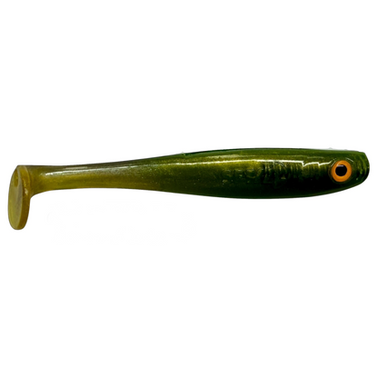 Shrady 10cm in Glitter Olive – Gummifisch mit Schraubsystem von fish-ing