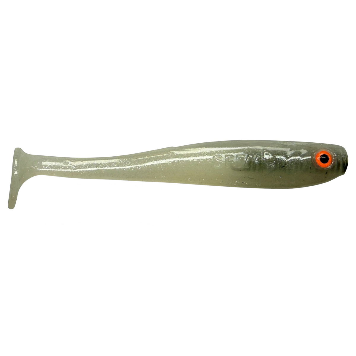 Shrady 10cm in White Glitter – Gummifisch mit Schraubsystem von fish-ing