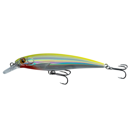 Fish-ing.net KG DONAURÄUBER-Z schwimmender Wobbler in Silber und Gelb mit Long-Cast-System für Raubfische